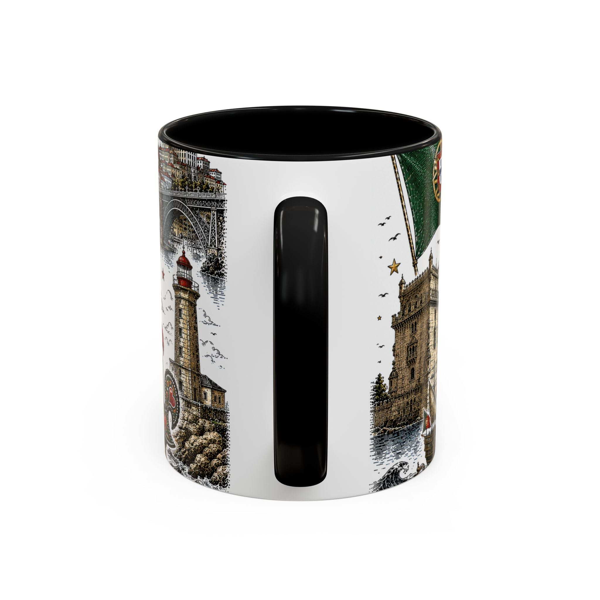 Portugal Soccer Coffee Mug | World Cup Fan Gift | Accent Color Ceramic 11oz 15oz Match Day Cup
