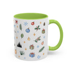 Denali National Park Christmas Mug | Watercolor Travel Souvenir | Holiday Gift | Accent Ceramic Coffee Cup 11oz 15oz