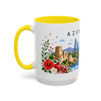 Azerbaijan Coffee Mug | Travel Souvenir Accent Mug | Place Gift Ceramic Cup 11oz 15oz