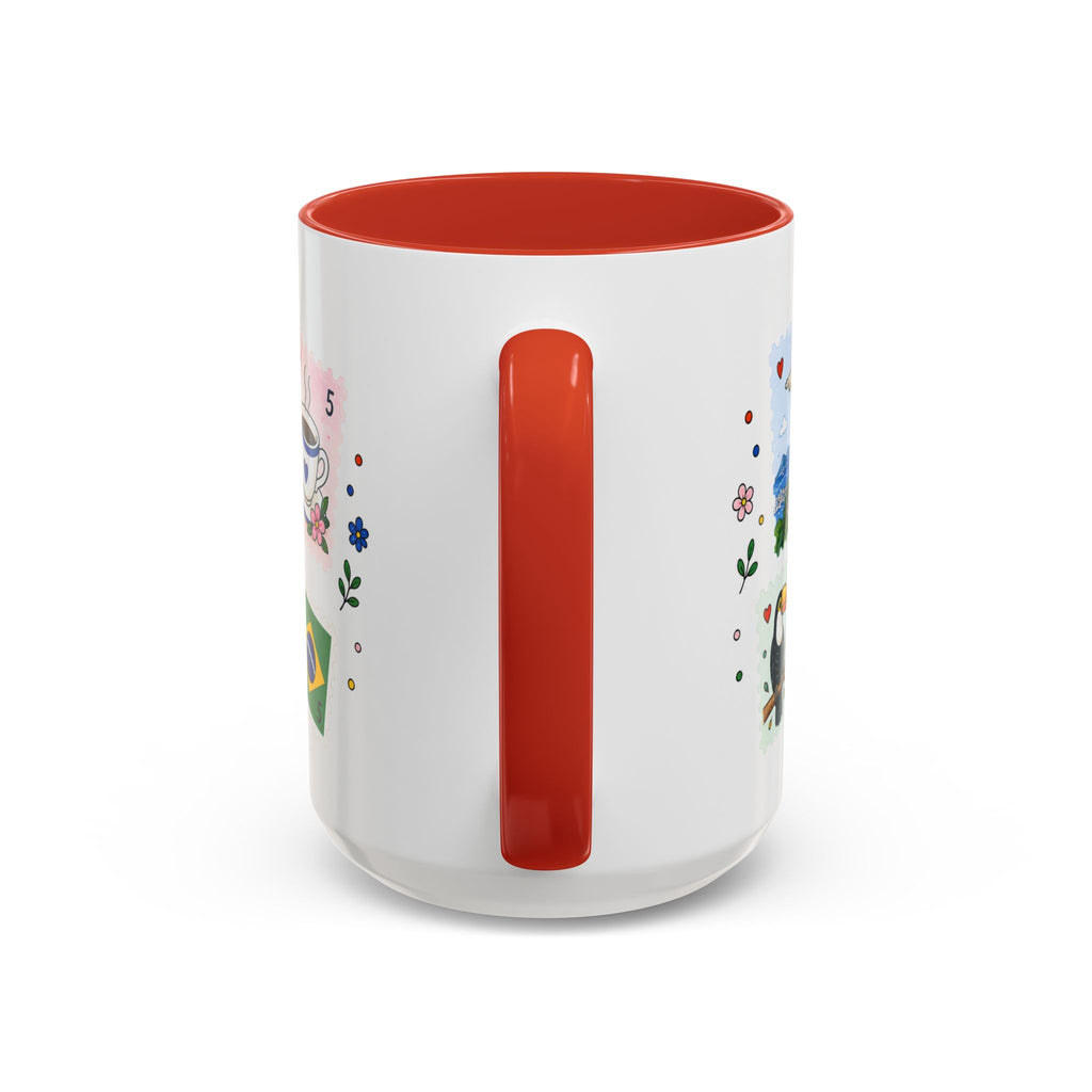 Rio de Janeiro Coffee Mug | Postage Stamp Collage Mug | Travel Souvenir Accent Cup 11oz 15oz
