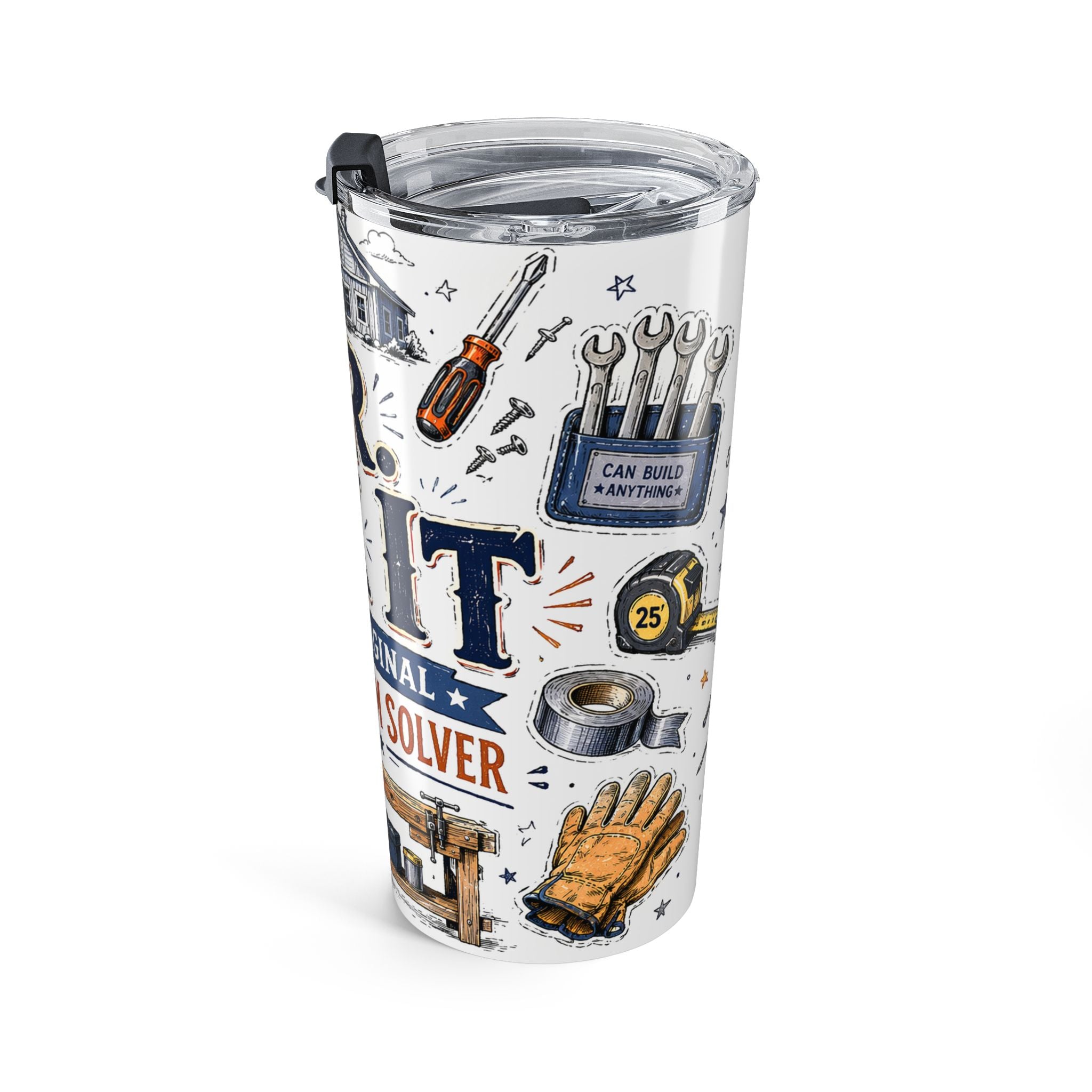 Mr Fix It 20oz Tumbler | Father's Day Gift for Dad | Insulated Stainless Steel Travel Cup