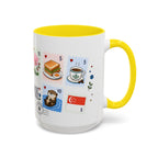 Singapore Coffee Mug | Postage Stamp Collage Mug | Travel Souvenir Accent Cup 11oz 15oz