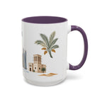 Dubai Coffee Mug | United Arab Emirates Travel Souvenir | Porcelain Decal City Gift | 11oz 15oz Accent Mug