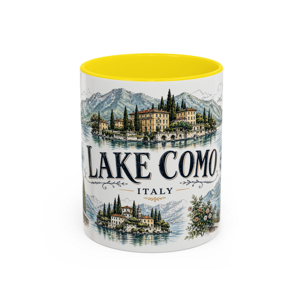 Lake Como Mug, Italy Travel Souvenir, Bucket List Gift, Accent Ceramic Coffee Mug 11oz 15oz