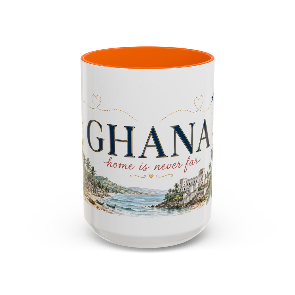 Ghana Home Country Mug | Moving Away Gift | Long Distance Friendship | 11 oz 15 oz Accent Mug