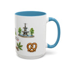 Columbus Illustrated Travel Mug | City Souvenir Accent Coffee Mug | 11oz 15oz Ceramic Cup