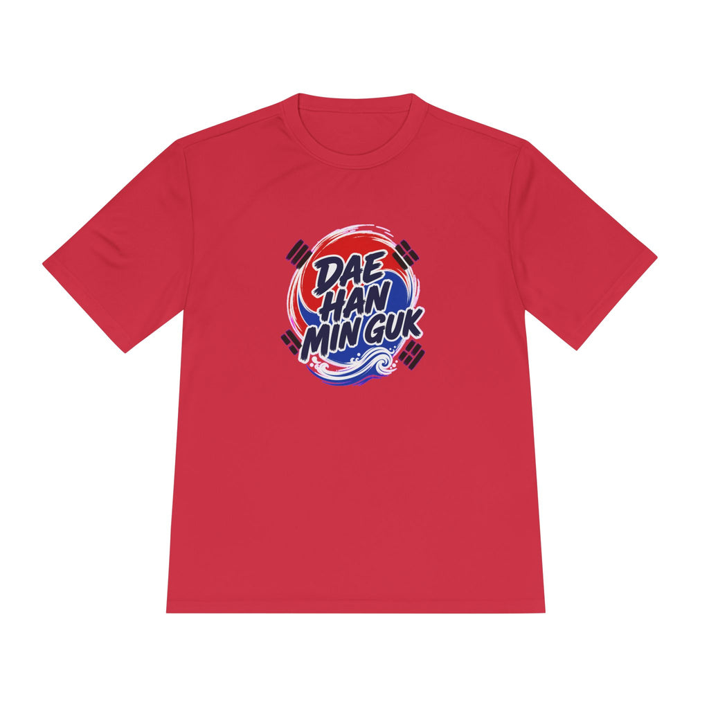 South Korea Dae Han Min Guk Soccer Fan T-Shirt, Moisture Wicking Sport Tee