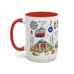 Istanbul Travel Mug | European City Souvenir Accent Coffee Mug | 11oz 15oz Ceramic Cup