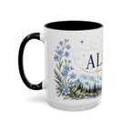 Alaska State Map Mug | Northern Lights, Mountains, Glaciers | Moving Away Gift