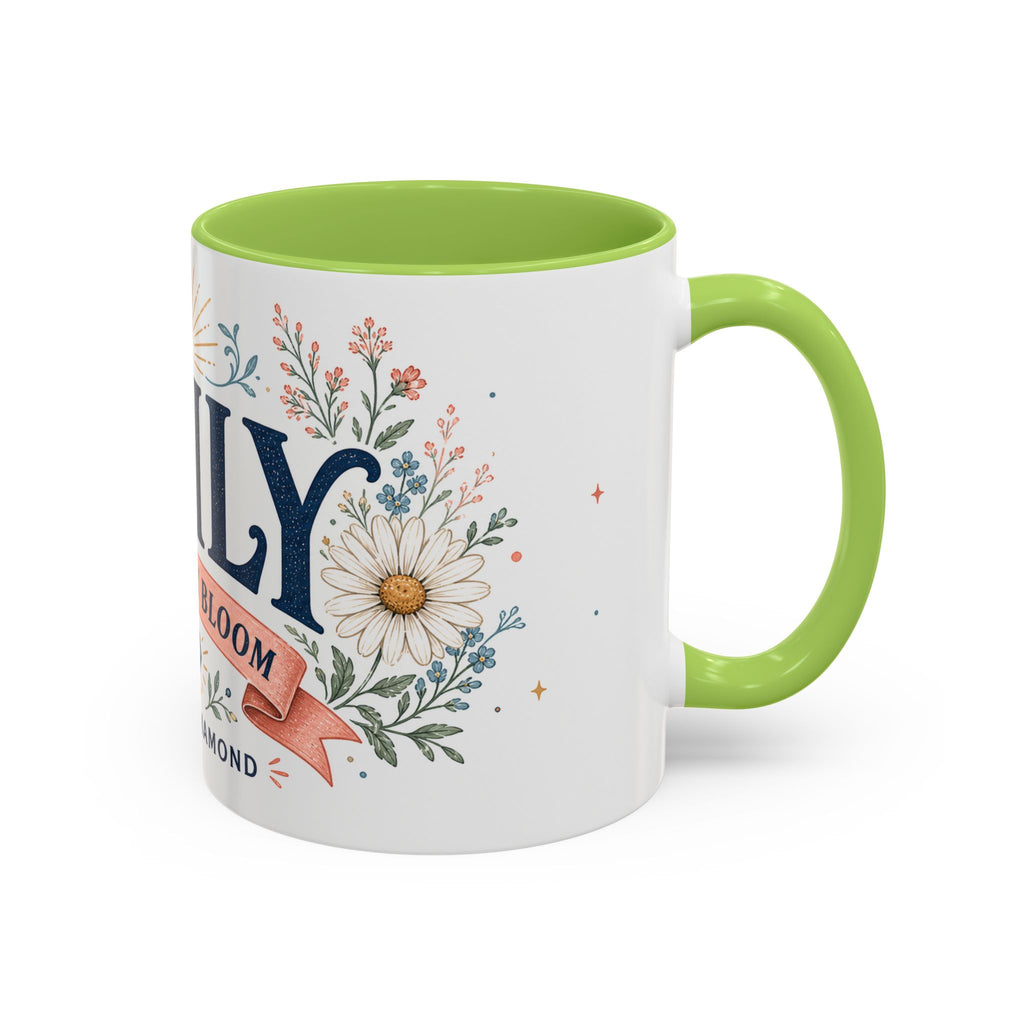 Personalized Name Birth Month Mug | Birth Flower Stone Birthday Gift | 11oz 15oz