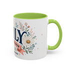 Personalized Name Birth Month Mug | Birth Flower Stone Birthday Gift | 11oz 15oz