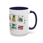 Honolulu Coffee Mug | Postage Stamp Collage Mug | Travel Souvenir Accent Cup 11oz 15oz