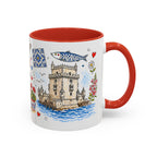 Lisbon Travel Mug | European City Souvenir Accent Coffee Mug | 11oz 15oz Ceramic Cup