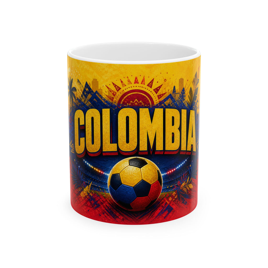 Colombia Soccer Spirit Coffee Mug | Soccer Fan Gift | Ceramic 11oz 15oz Match Day Cup
