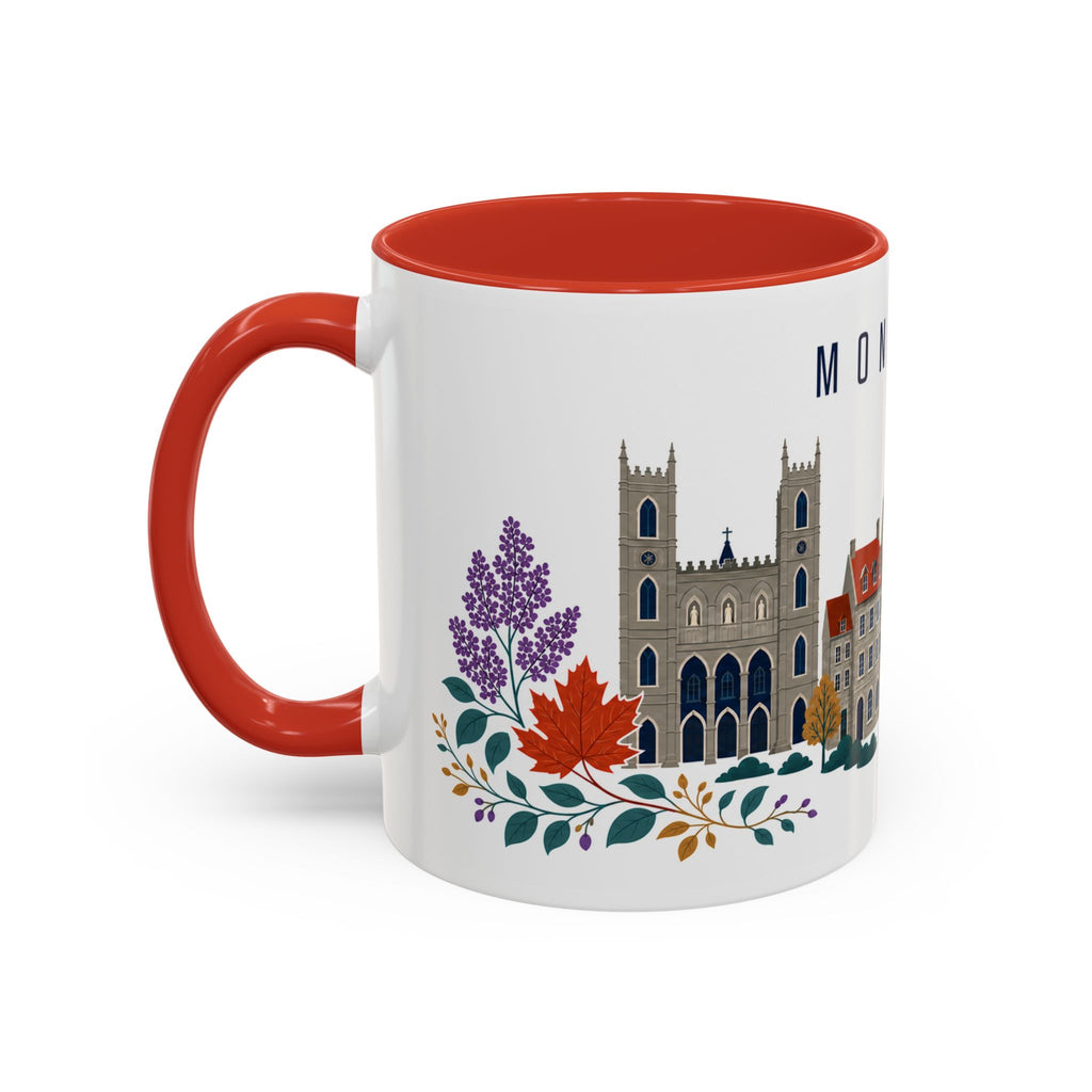 Montreal Coffee Mug | Canada Travel Souvenir | Porcelain Decal City Gift | 11oz 15oz Accent Mug