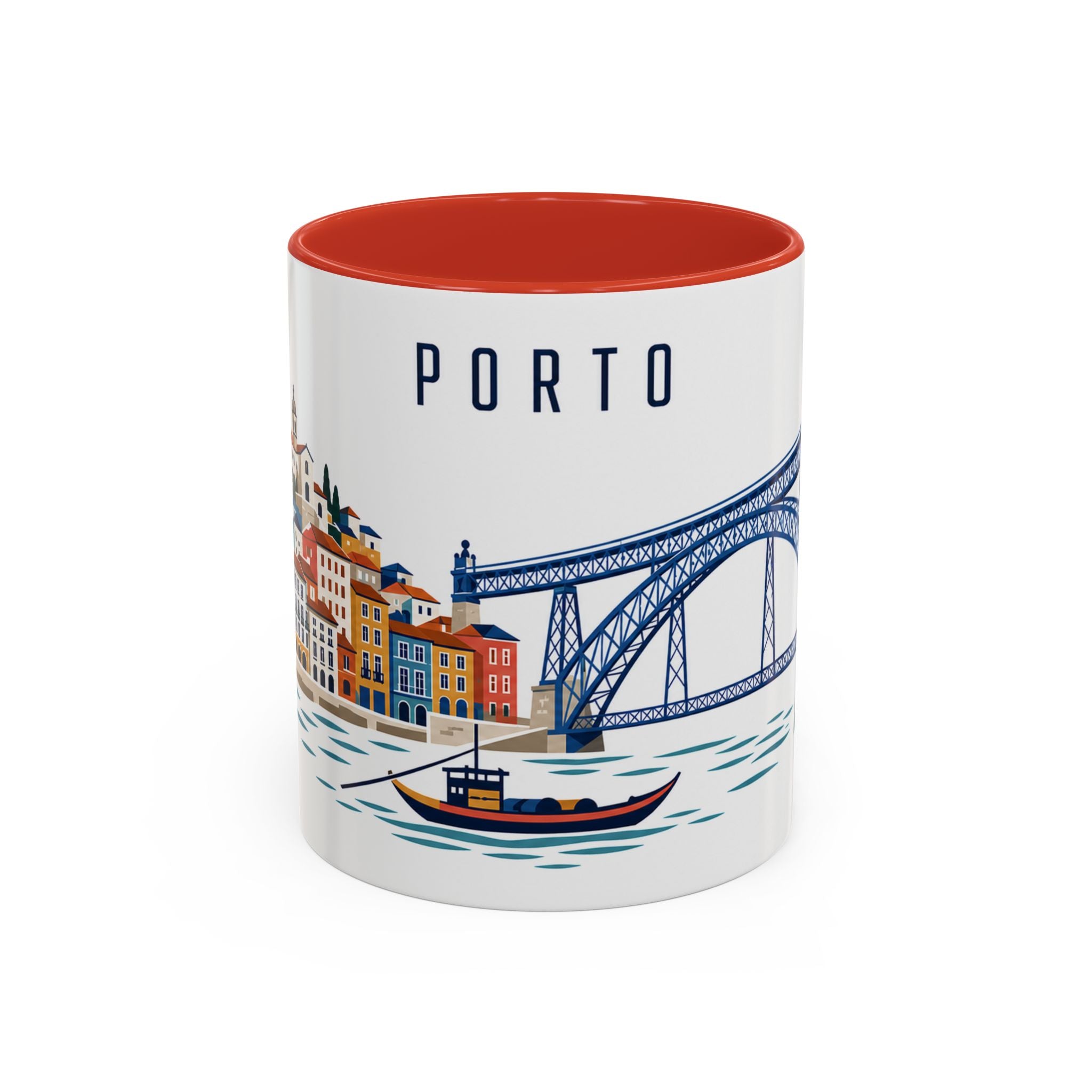 Porto Coffee Mug | Portugal Travel Souvenir | Porcelain Decal City Gift | 11oz 15oz Accent Mug