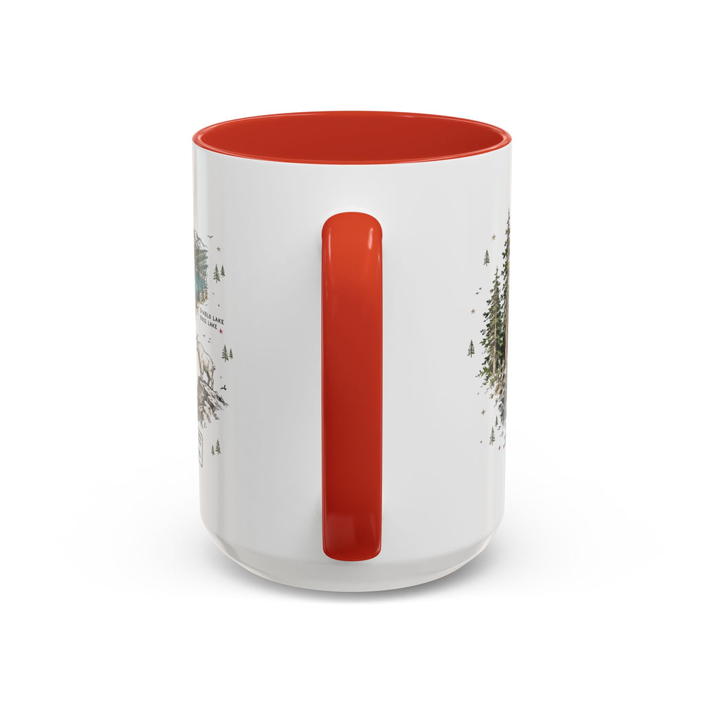 North Cascades National Park Coffee Mug | Washington Alpine Glacier Hiking Gift | Accent Color Ceramic 11oz 15oz