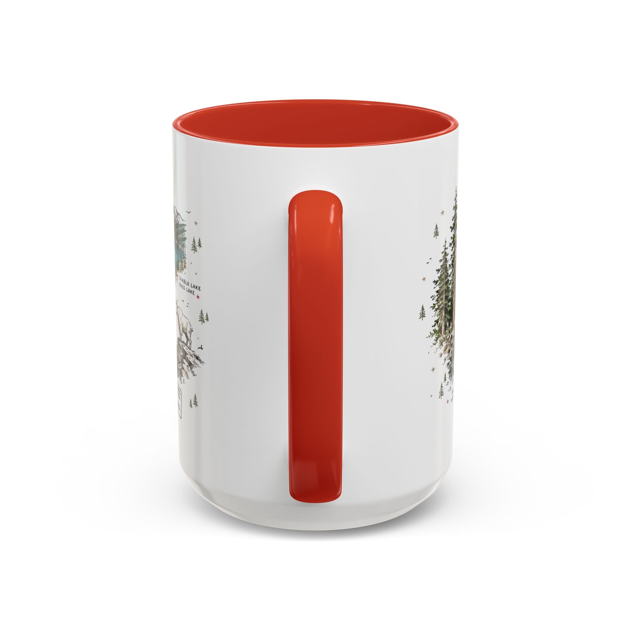 North Cascades National Park Coffee Mug | Washington Alpine Glacier Hiking Gift | Accent Color Ceramic 11oz 15oz