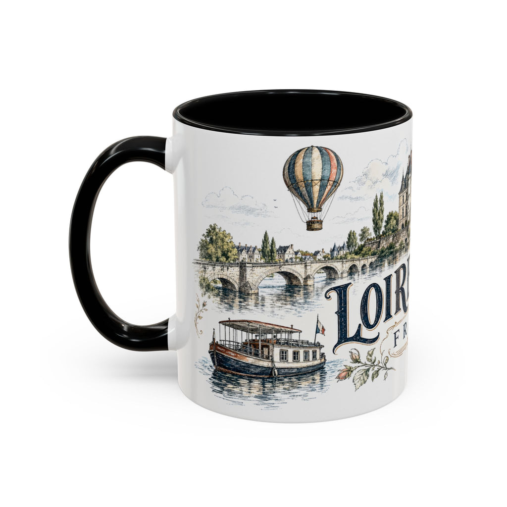 Loire Valley Mug, France Travel Souvenir, Bucket List Gift, Accent Ceramic Coffee Mug 11oz 15oz
