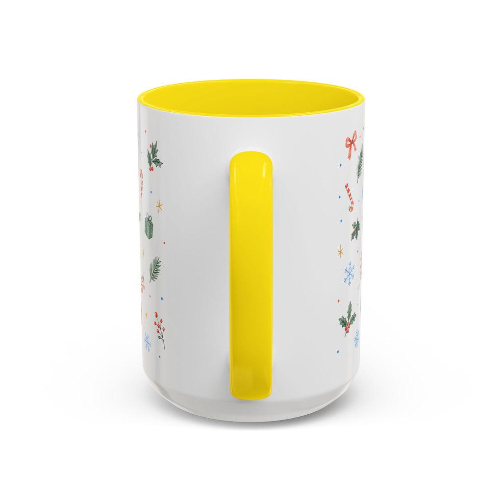 Christmas Candle Mug | Holly Wreath Watercolor Holiday Gift | Accent Cup 11oz 15oz