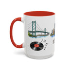 Detroit Illustrated Travel Mug | City Souvenir Accent Coffee Mug | 11oz 15oz Ceramic Cup
