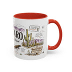 Saguaro National Park Coffee Mug | Arizona Desert Cactus Sunset Gift | Accent Color Ceramic 11oz 15oz