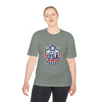 United States Soccer T Shirt, Let's Go USA Fan Tee, Moisture Wicking Sport Shirt
