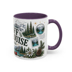 Banff Lake Louise Coffee Mug | Travel Destination Souvenir Gift | Accent Color Ceramic 11oz 15oz