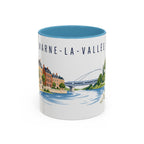 Marne-La-Vallée Coffee Mug | France Travel Souvenir | Porcelain Decal City Gift | 11oz 15oz Accent Mug