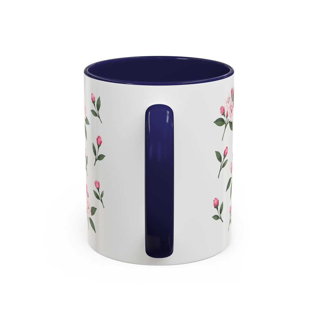 Connecticut Mountain Laurel Mug, State Flower Floral Coffee Cup, 11oz Botanical Gift