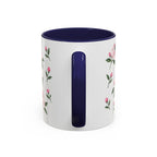 Connecticut Mountain Laurel Mug, State Flower Floral Coffee Cup, 11oz Botanical Gift