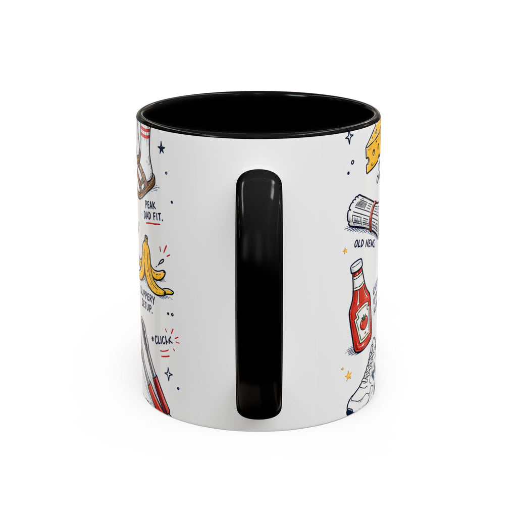 Dad Jokes Sorry Not Sorry Coffee Mug | Father's Day Gift for Dad | Accent Color Ceramic 11oz 15oz