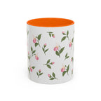 Minnesota Pink and White Lady Slipper Mug, State Flower Floral Coffee Cup, 11oz Botanical Gift