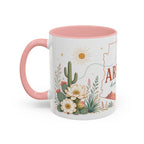 Arizona State Map Mug | Desert Landscape, Botanical Accents, Homesick Gift