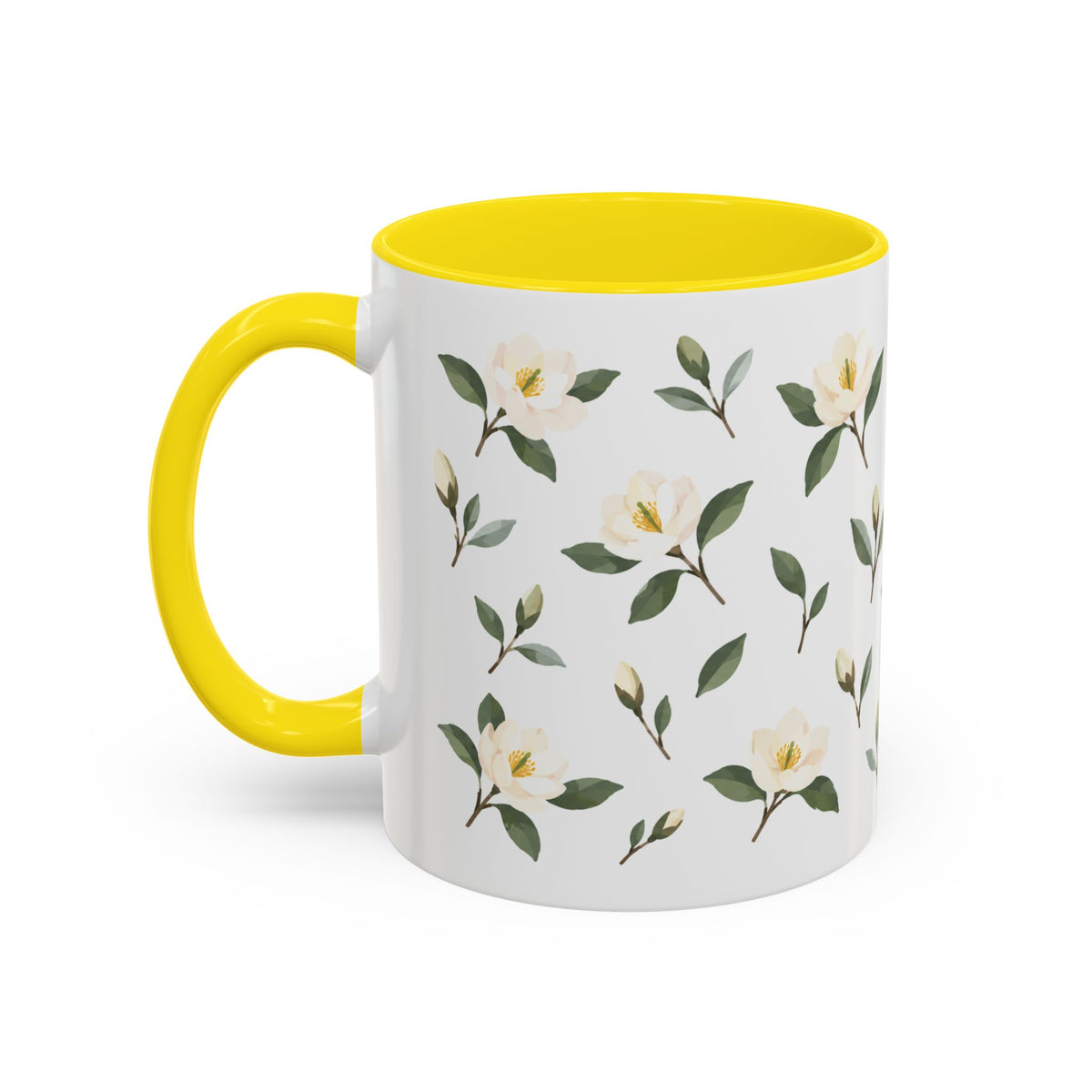 Georgia Sweetbay Magnolia Mug, State Flower Floral Coffee Cup, 11oz Botanical Gift