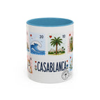 Casablanca Coffee Mug | Postage Stamp Collage Mug | Travel Souvenir Accent Cup 11oz 15oz