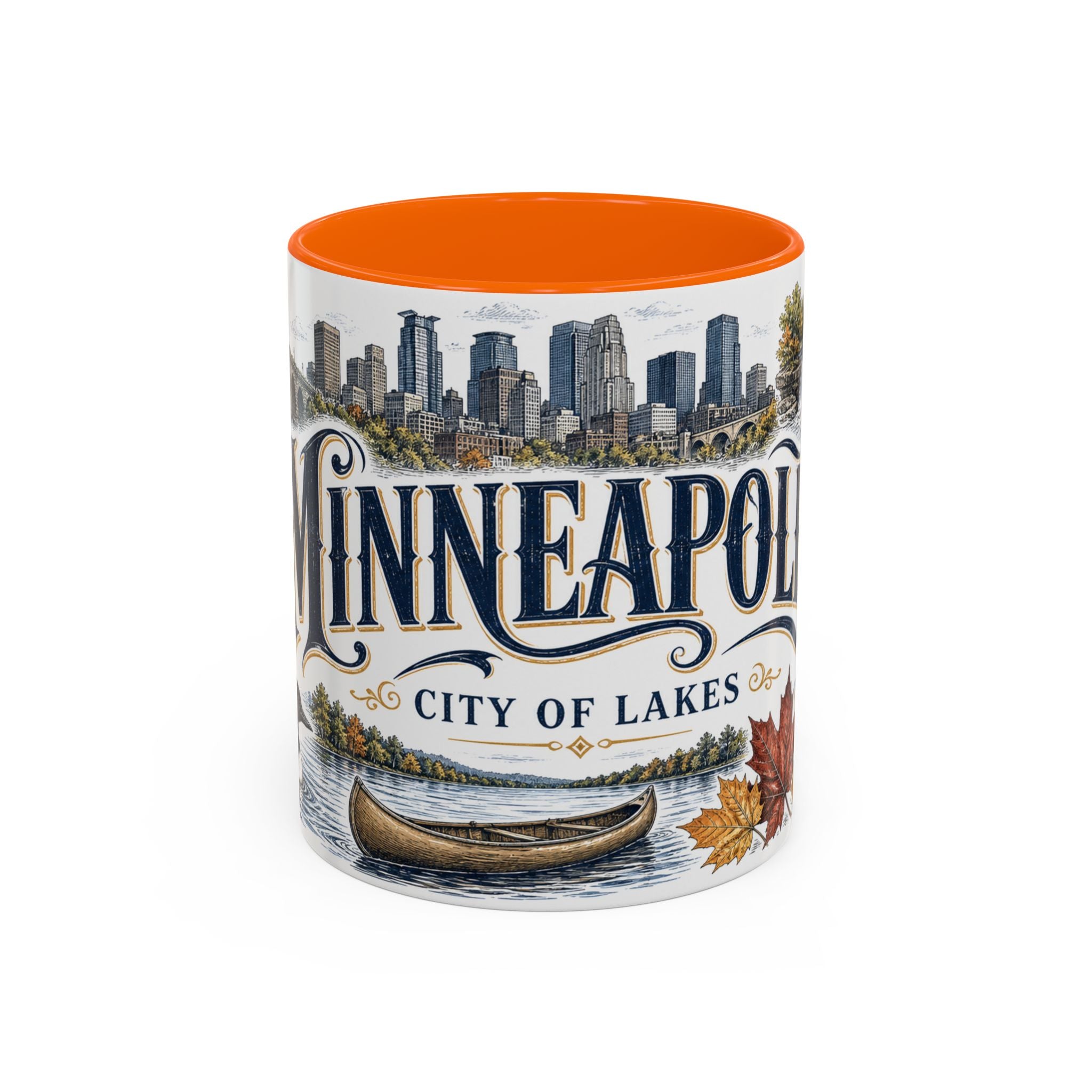 Minneapolis Coffee Mug | United States Travel Souvenir | Vintage Illustrated City Gift | 11 oz 15 oz Accent Mug