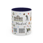Madrid Christmas Mug | Watercolor City Souvenir, Travel Memories, Ceramic Coffee Cup