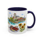 Wichita Illustrated Travel Mug | City Souvenir Accent Coffee Mug | 11oz 15oz Ceramic Cup