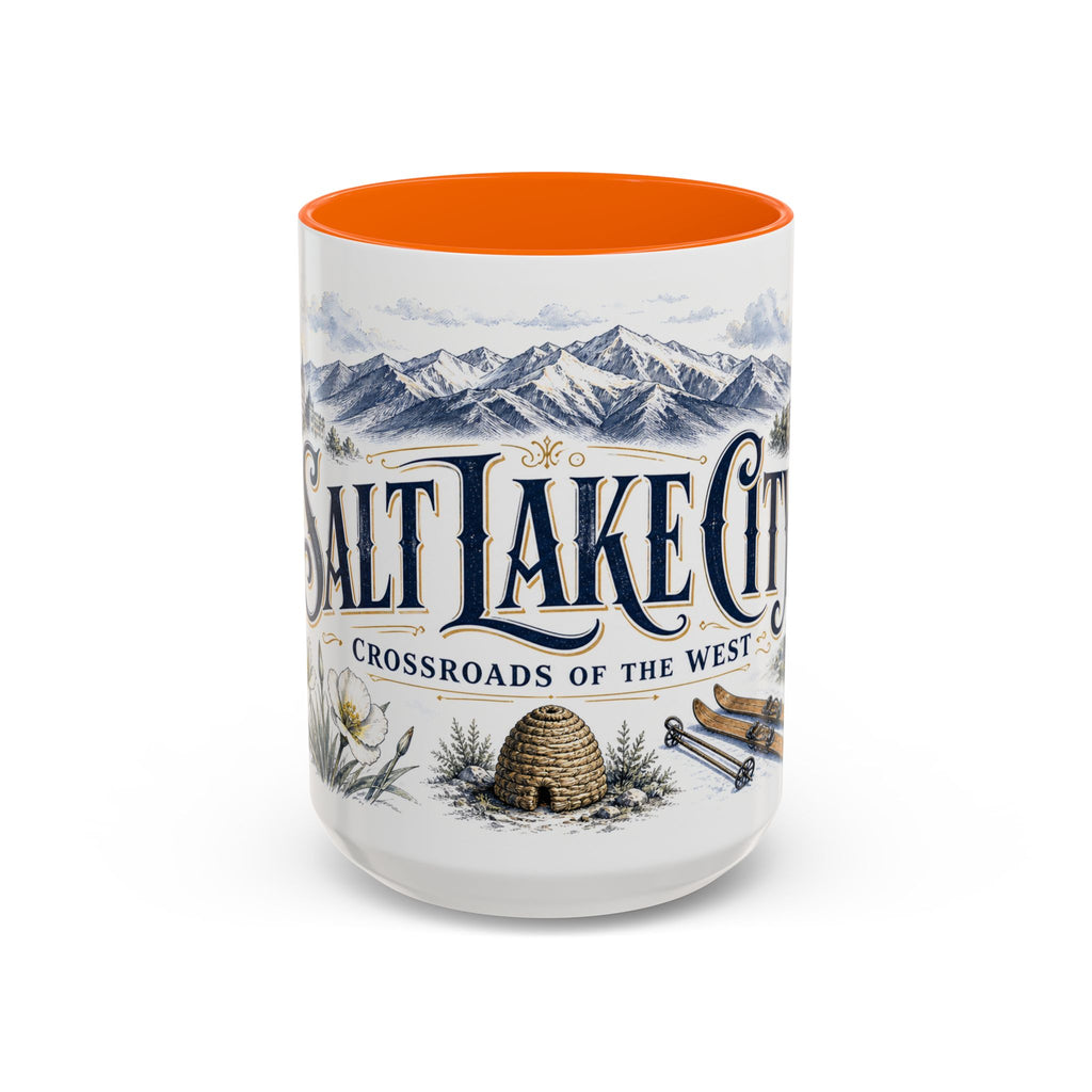 Salt Lake City Coffee Mug | United States Travel Souvenir | Vintage Illustrated City Gift | 11 oz 15 oz Accent Mug