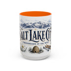 Salt Lake City Coffee Mug | United States Travel Souvenir | Vintage Illustrated City Gift | 11 oz 15 oz Accent Mug