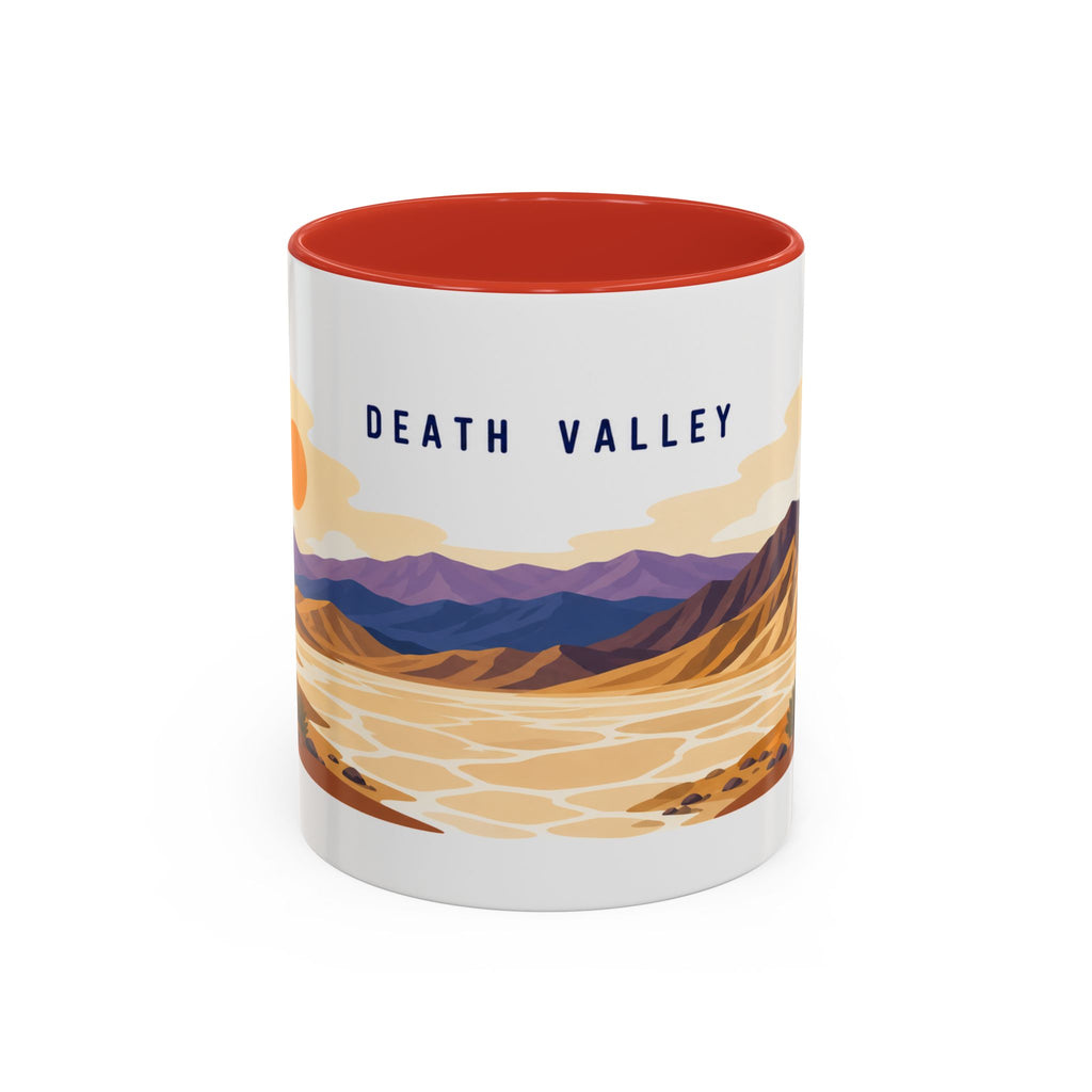 Death Valley National Park Coffee Mug | Solid Color Block Park Souvenir | 11oz 15oz Accent Mug