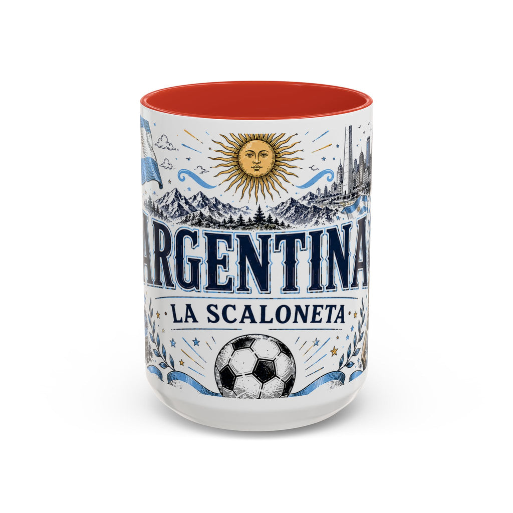 Argentina Soccer Coffee Mug | Soccer Fan Gift | Accent Color Ceramic 11oz 15oz Match Day Cup