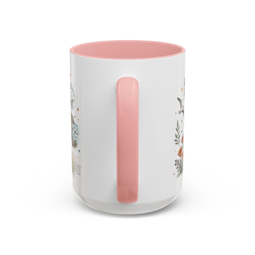 Big Sur Coffee Mug | Travel Destination Souvenir Gift | Accent Color Ceramic 11oz 15oz