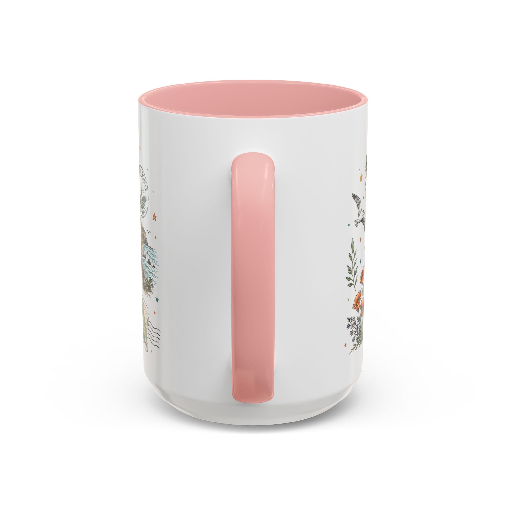 Big Sur Coffee Mug | Travel Destination Souvenir Gift | Accent Color Ceramic 11oz 15oz