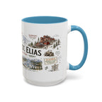 Wrangell-St. Elias National Park Coffee Mug | Alaska Wilderness Climbing Gift | Accent Color Ceramic 11oz 15oz