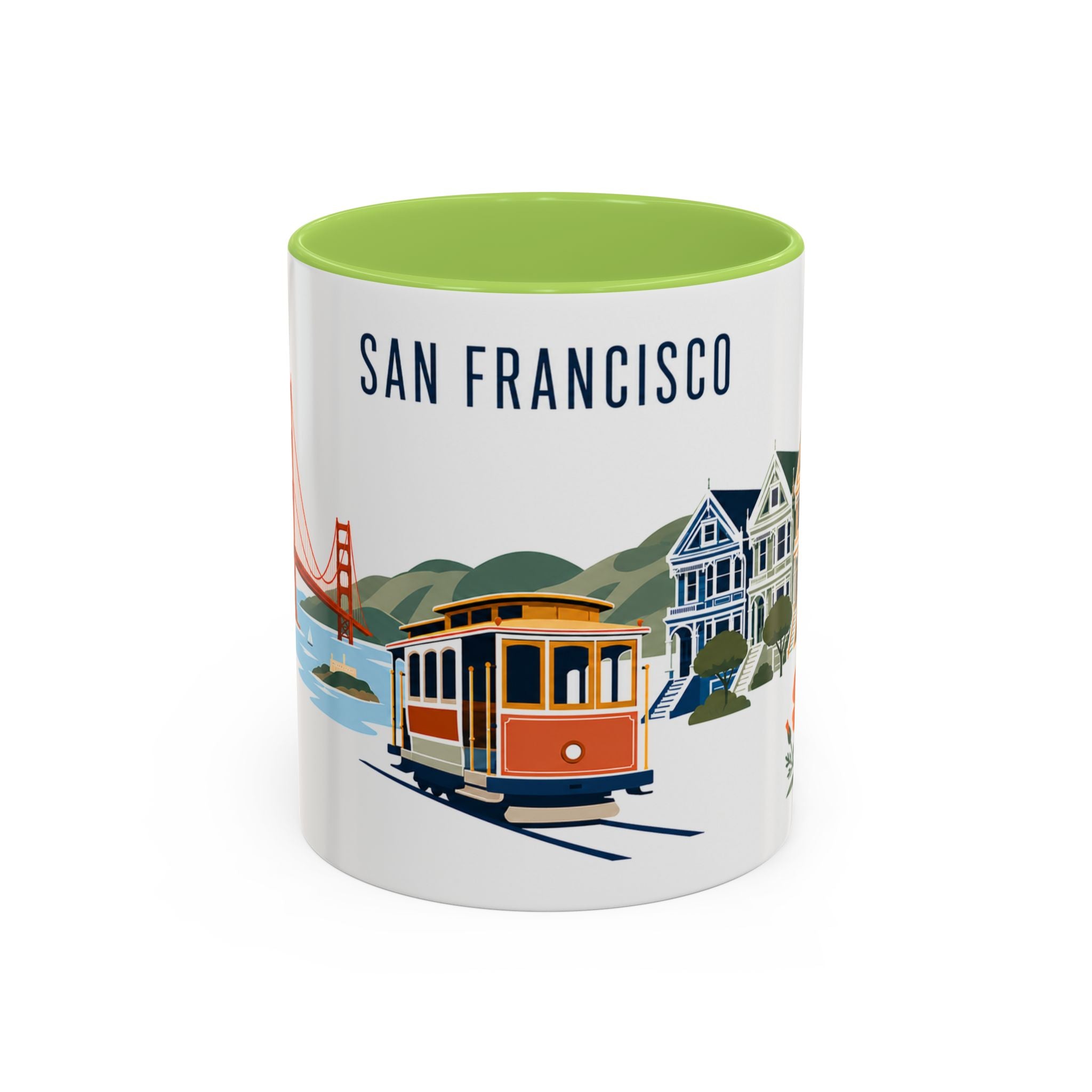 San Francisco Coffee Mug | United States Travel Souvenir | Porcelain Decal City Gift | 11oz 15oz Accent Mug