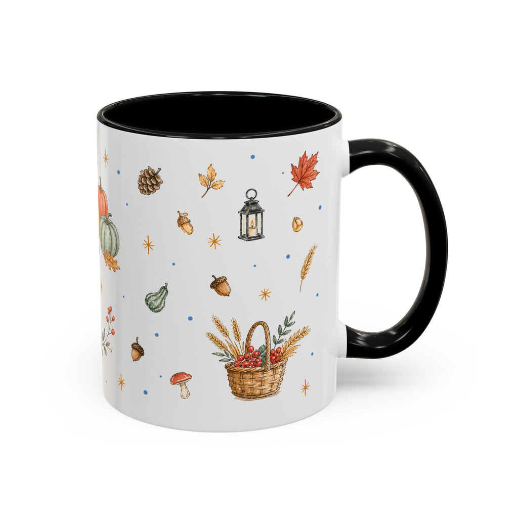 Thanksgiving Turkey Mug | Friendly Woodland Watercolor Gift | Autumn Accent Cup 11oz 15oz