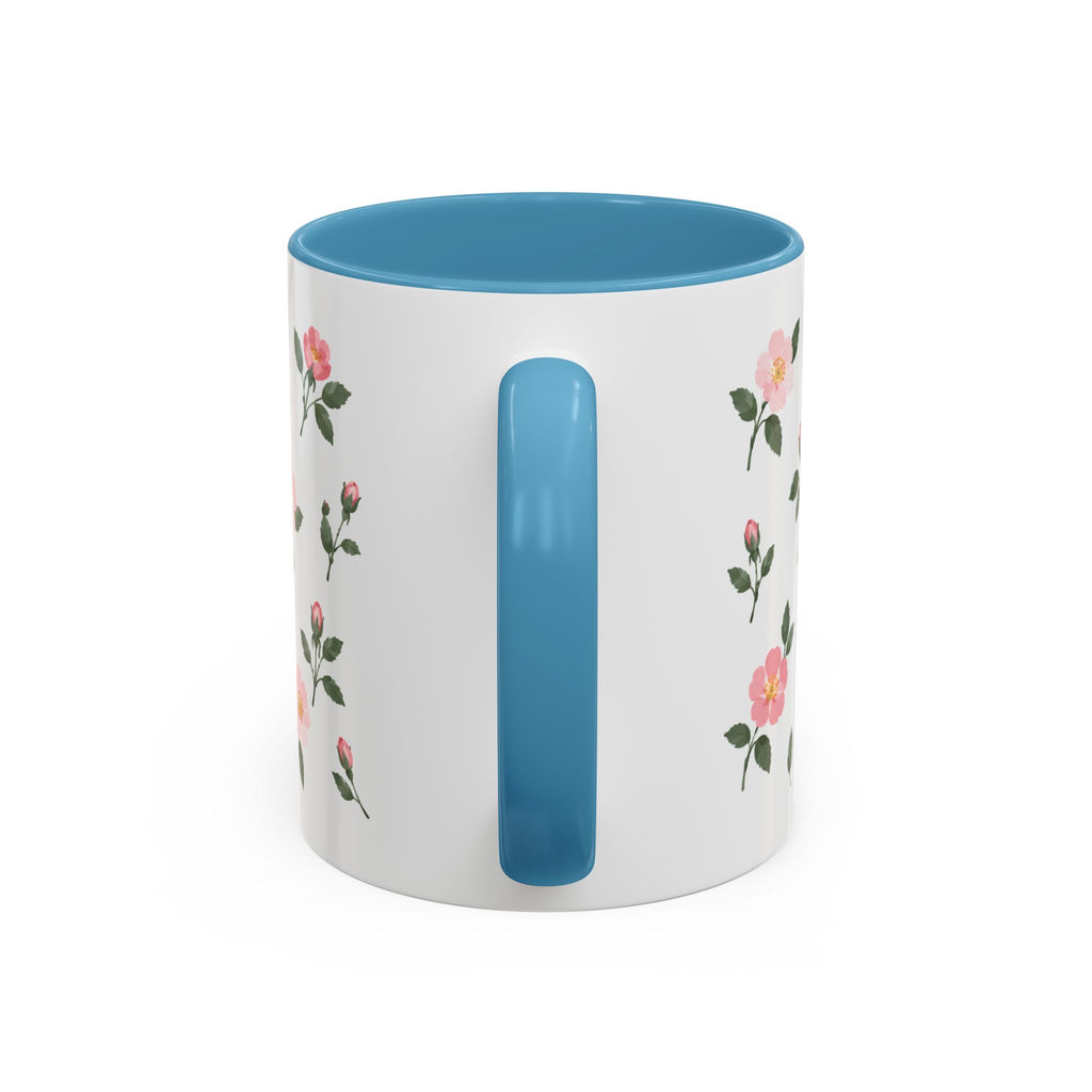 North Dakota Wild Prairie Rose Mug, State Flower Floral Coffee Cup, 11oz Botanical Gift