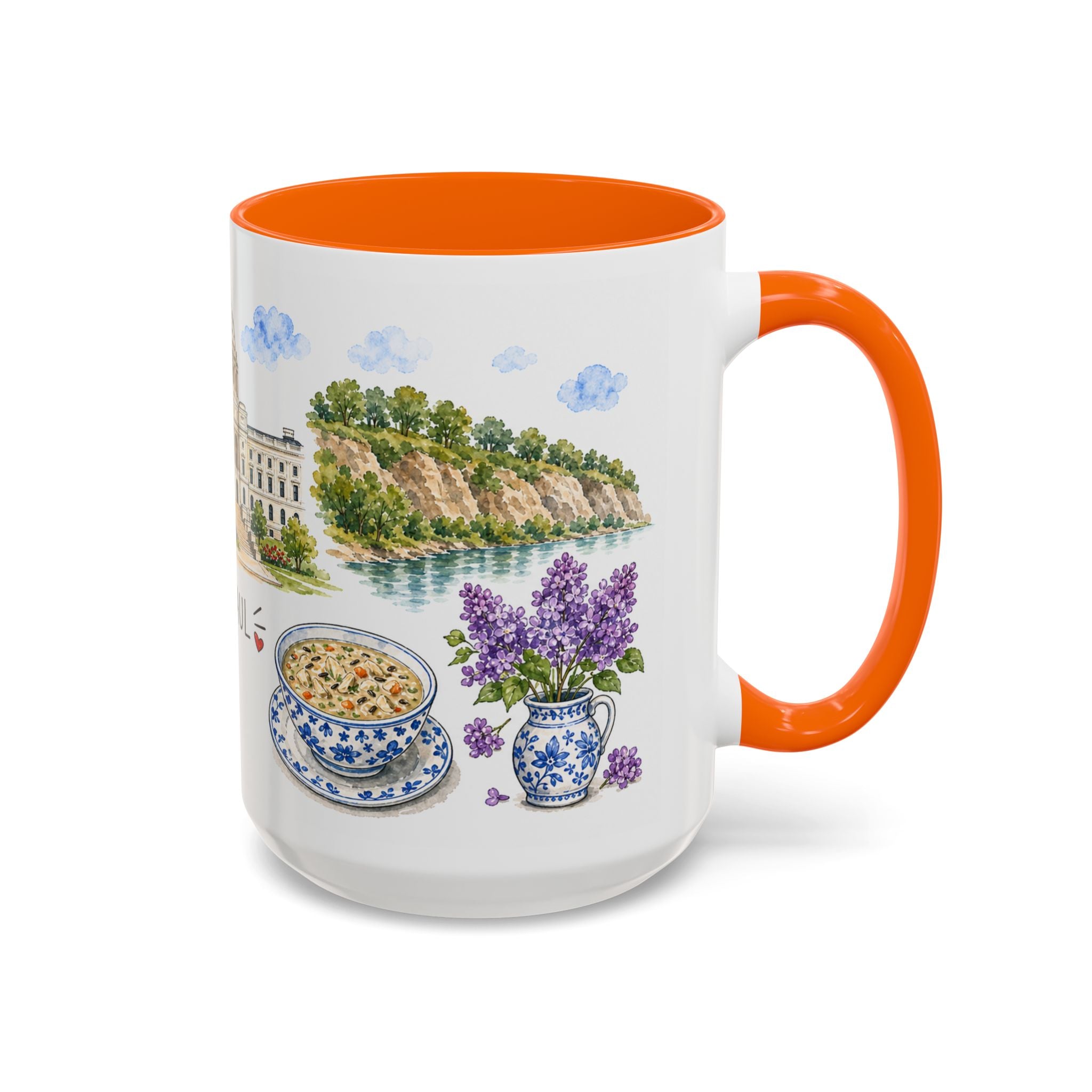 St. Paul Illustrated Travel Mug | City Souvenir Accent Coffee Mug | 11oz 15oz Ceramic Cup